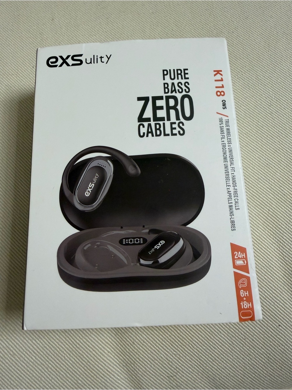 EXSulity True Wireless Earbud Headphones - Black